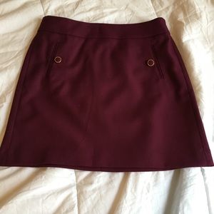 Burgundy wool skirt